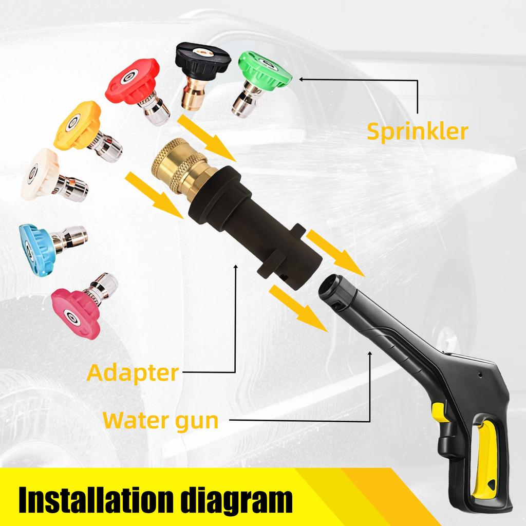 Quick Connect Fitting High Pressure Washer Adapter for Karcher K2 K3 K4 K5 K6 K7 Replacement Connector Washer Attachment