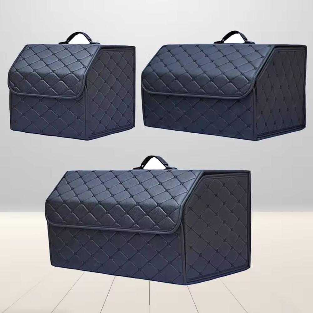 1PCS Car Trunk Storage Box Large Capacity Car Multi-purpose Tool Storage Bag Storage and Sorting Leather Folding Emergency Bag
