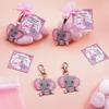 30Pcs Baby Shower Party Theme Keyring Elephant Shape Keychain Set Accessory