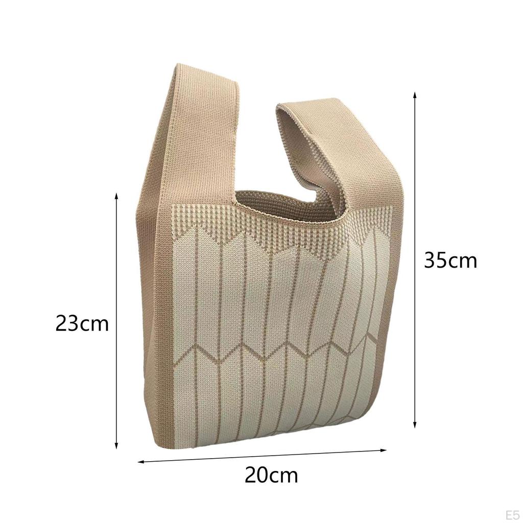 Gestrickte Tragetasche für Damen Schulter Hobo Clutch Reise Häkeltaschen Leichtgewicht Party