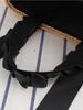 Women's Casual Beach Tote: Solid Color Handheld Paper Rope Bag with Ribbon Handle