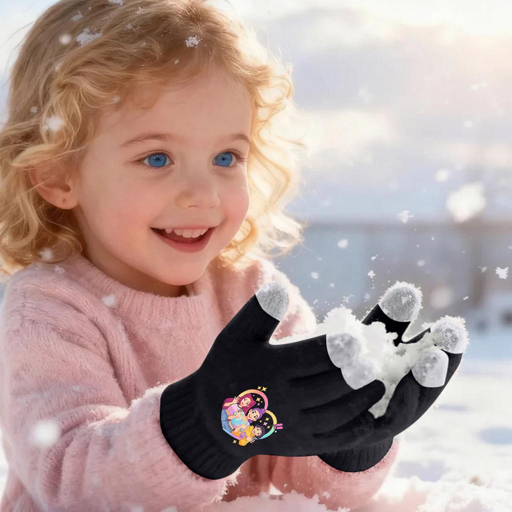Children's Woolen Finger Gloves Smartphone Screen Gloves
