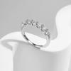 D Color VVS1 EX Round Moissanite Ring 925 Sterling Silver Eternity Bands Rings Women Wedding Engagement Luxury Jewelry