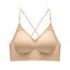 Seamless Wireless Jelly Bra with Breathable Thin Straps for Women's Back Support