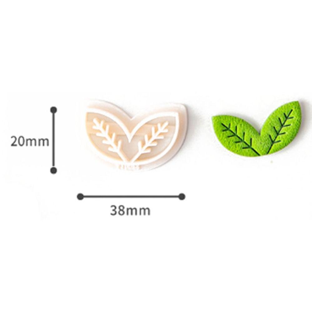 Flower Shape Clay Cutter Leaf 5-petal Flowers Polymer Clay Cutters Mold for Earring Jewellery Making Cake Cupcake Decorations