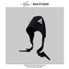 Cute Little Devil Strap Thin Summer Sun-proof Ear Protection Headscarf Hat Women Vacation Shawl Quick-drying Pullover Beanie Cap