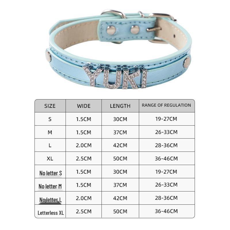 

Бриллиантовое DIY Письмо Ошейник-ожерелье для собаки и кошки - Аксессуары для питомцев S 1.5*30cm without Letters