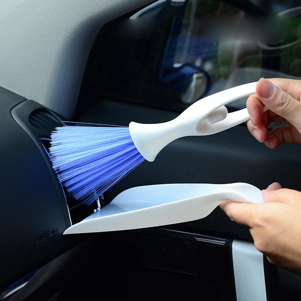 2 Pcs Angel Brush with Shovel for Cleaning Dead Corners In the Car Cleaning Small Brush for Garbage Vents In Car Corners Tool