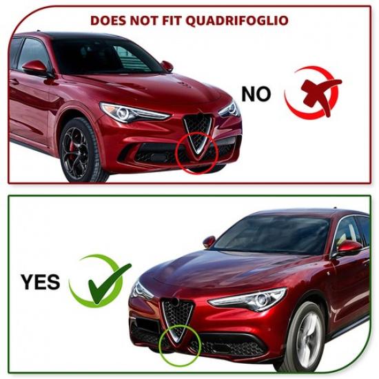 Fits 17-23 Alfa Romeo Stelvio Ornament Grille ACC Forward Radar Cover 156126159