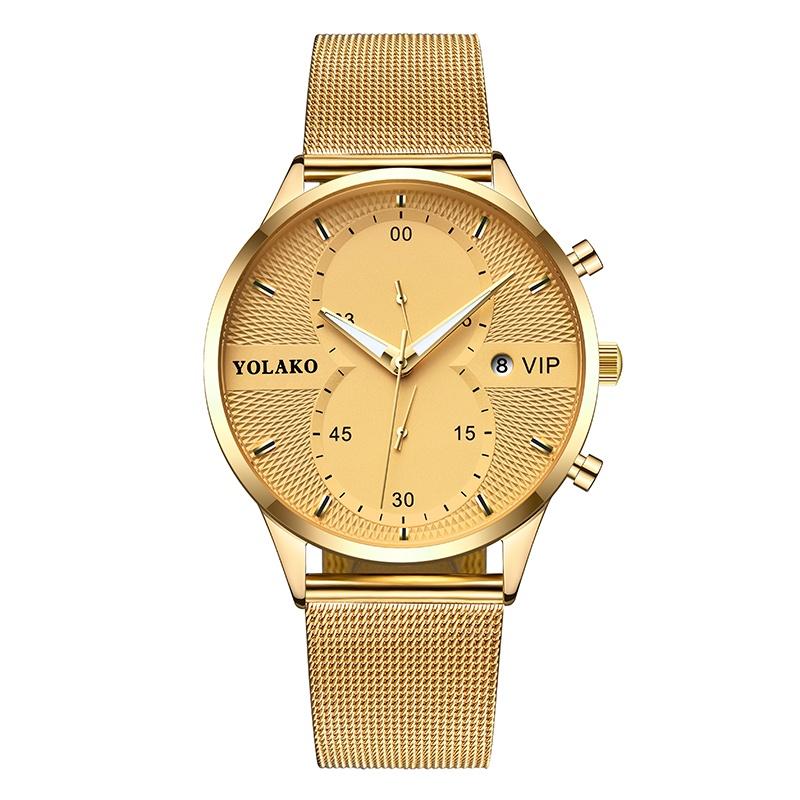 

Муж. Наручные часы / Нержавеющая сталь с календарем / Бизнес / Спорт золотой