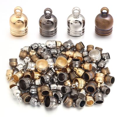 30-100 Stück/Los Endkappen Quastenkappen CCB Lederbänder Schnallen-Endkappen Perlen Für DIY Schmuckherstellung Halsketten Armbänder Zubehör
