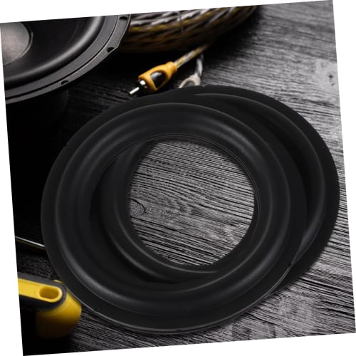 Alasum Rubber Speaker Edge Rings, 4.5-inch, Set of 5. Precision-engineered for Speaker Repair. Durable and Resilient Material for Surround Sound In Mu