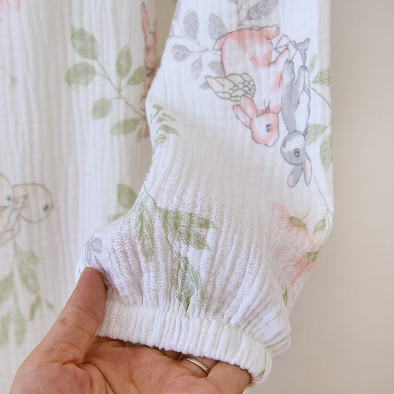 Pure Cotton Maternity Two-Piece Set: Bra-Free Crepe Skirt and Pants for Spring & Autumn - Perfect for Nursing and Delivery Room Wear