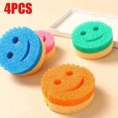 Two Side Dish Washing Sponge Kitchen Cleaning Strong Scouring Pad Miracle Sponge Household Kitchen Magic Cleaning Wipe Sponge