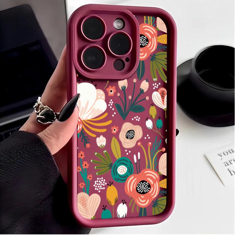 Colorful Flower Phone Case For VIVO Y03 Y17S Y22S Y33S Y35 Y36 Y15A Y15S Y33 Y21 Y21S V40 V23 V25 V30 V30E V23E V27E V27 V29