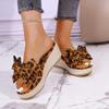 Summer Butterfly Bow Platform Slides With Rubber Sole For Womens Casual Comfort