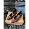 Gentle Mary Jane shoes children spring and autumn new pointed head with skirt brown low heel single shoes trendy girl