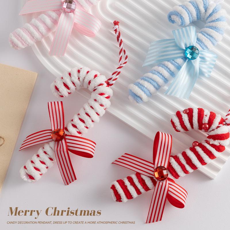 Colorful Candy Cane Xmas Tree Decorations Festive Striped Lightweight Christmas Pendants 2025 Xmas Decorations For Home Decors