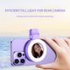 Clip-on Selfie Ring Light,200mAh Rechargeable Selfie Light Clip Video Light with Mirror,Portable Selfie Lamp for Phone Camera