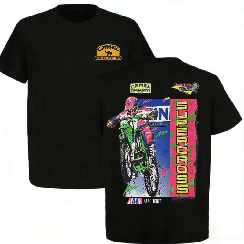 T-shirt Unisexs Stampata Camel Supercross 2026 Estate Nuova Unisexs Unisexs Lusso Casual Cotone T-shirt Unisexs Street Wear Y2K