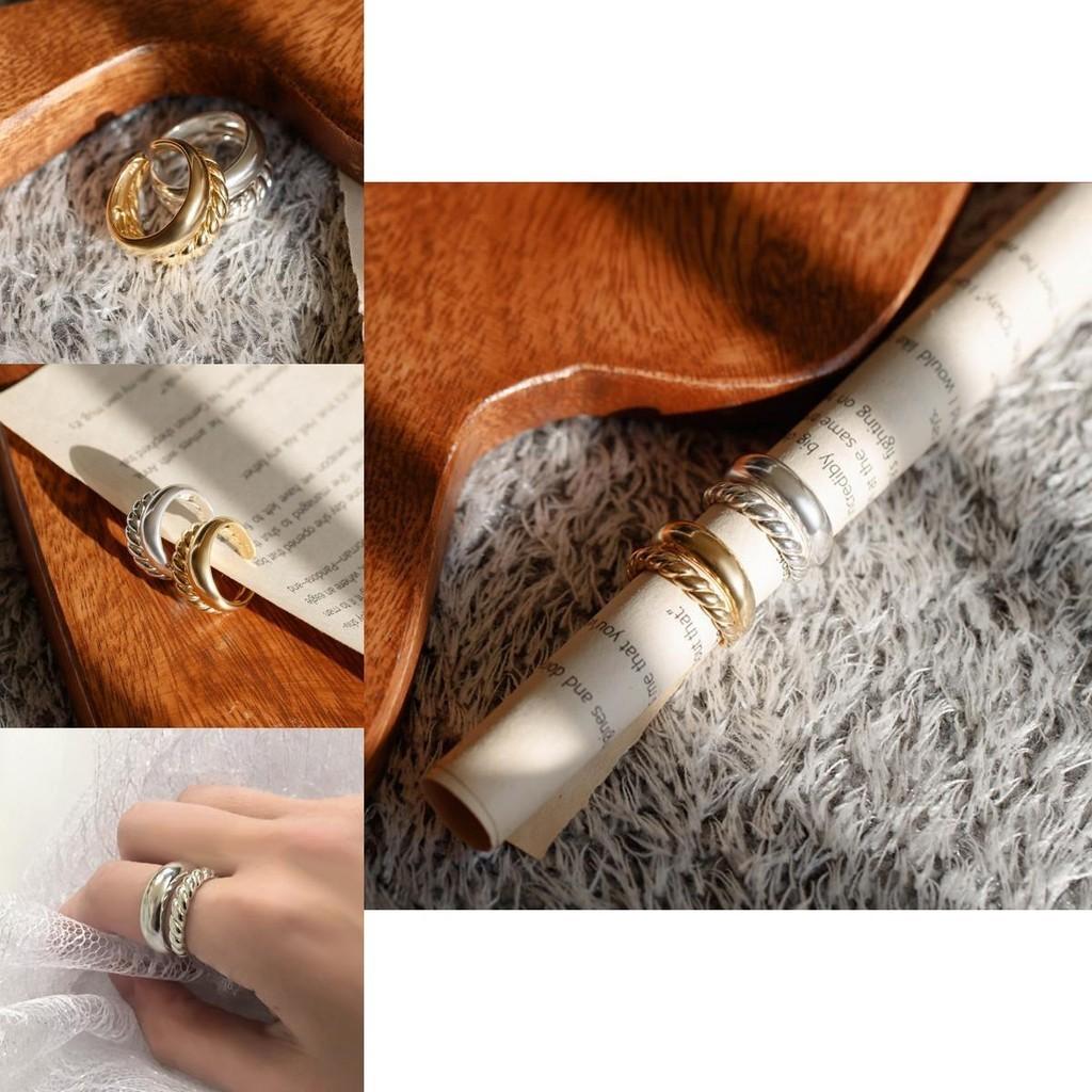 Silver Fashionable S925 Twisted Finger Ring Open Design For Birthday Gifts Or Accessories Stylish