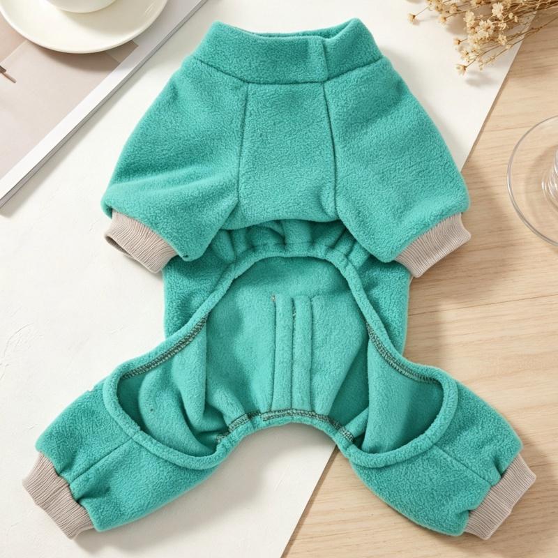 Cute Solid Dog Jumpsuits Autumn Pet Dog Clothes Warm Cozy Puppy Rompers Fashion Cat Pajamas Plush Pet Overalls Chihuahua Apparel