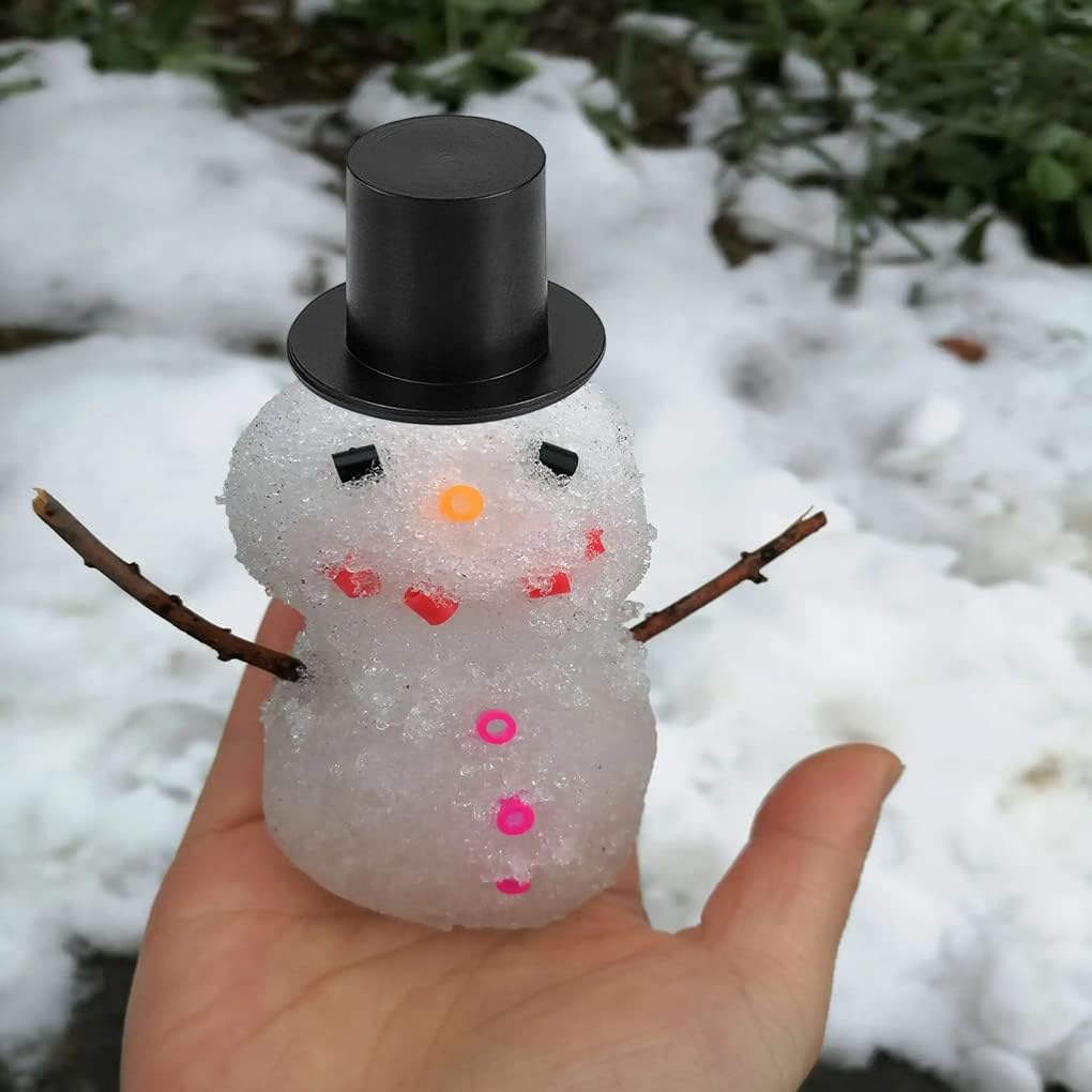 

FineInno 50Pcs Mini Black Top Hats Plastic Top Hat Miniature Top Hats for Doll Magician Hats for DIY Christmas Cake Craft Decoration Supplies Favor