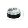 Modern Tabletop Ashtray Portable Stainless Steel for Parties Bar Car Black