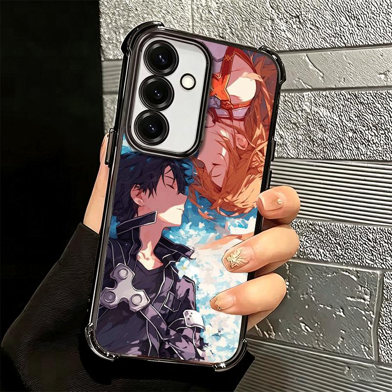 Sword Art Online Anime Plating Phone Case For Samsung A17 A07 A37 A57 A16 A56 A15 A55 A14 A54 A13 A53 A26 A36 A25 A35 A24 A34 A2