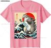 Catzilla Cat Japanese Art Funny Cat Gifts T-Shirt Top Tees Cotton High Quality Unisex Hip Hop TShirt Punk Gothic Graphic Breathable