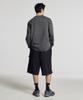 Nyuballanseu Nbndg21204 / Uni Essential Small Logo Washed Long Sleeve Tee (Charcoal)