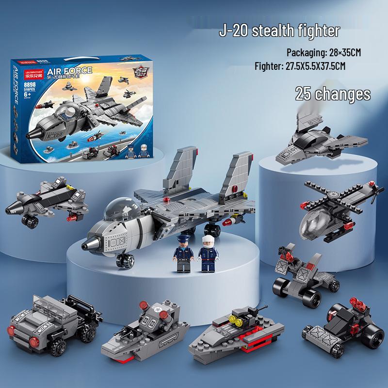 Military Mecha Aircraft Carrier & Space Rocket Building Blocks for Kids - Educational Assembly Toy