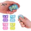 Mini Stress Toy Glitter Bear Squeeze Relief Clear Sugar Office Desk Ball Sensory Soft Slow Rising Decompression Fidget