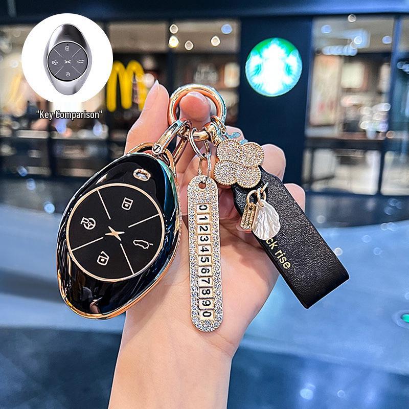 Premium Key Cover & Keychain for Xiaopeng P7, G6, New P7i, P5, G3, G3i, G9 Models