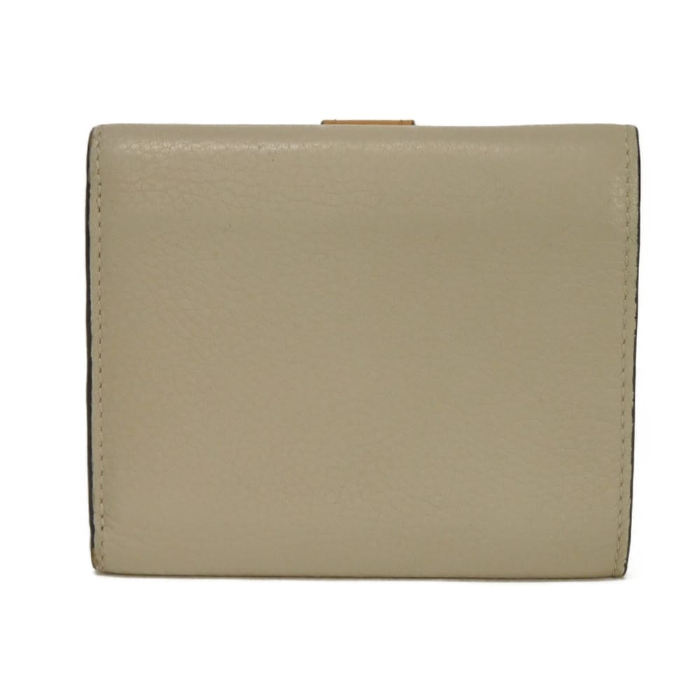 Used 12695 Trifold Wallet C660S26X03 7942 Honey Trio Color Greige Anagram Embossed Light Oat Unisex from Japan AUTHENTIC