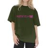Dam T-shirt med tryck och rund hals och korta ärmar