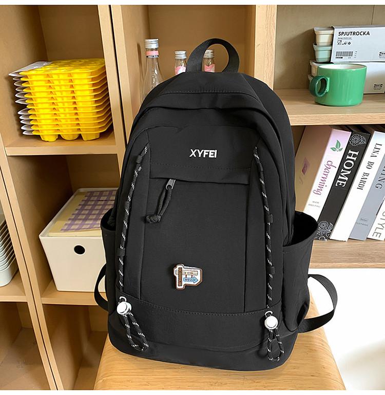 Letter Pattern Xyfet Travel Backpack With Ergonomic Shoulder Schoolbag System