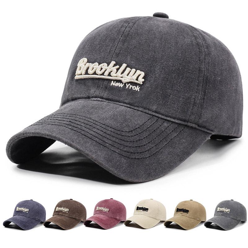 Personalized Embroidered Ripped Slim Baseball Cap - Unisex Trendy Sunshade Cap