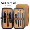 Red Black 24-Piece Manicure Set with Premium Leather Case Home Use Nail Clippers Toe Care Tools Professional Manicure Pedicure Kit