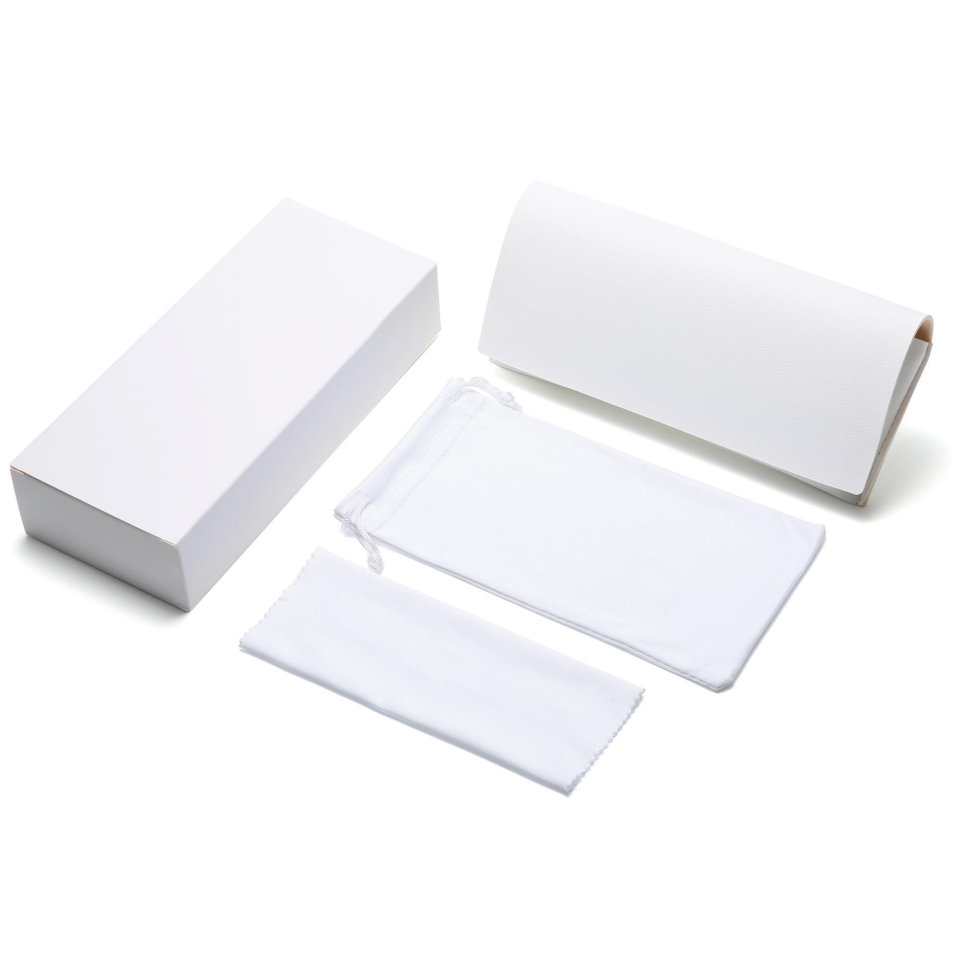 

Набор из солнцезащитных очков с разноцветным логотипом и мягкого кожаного футляра для очков Paper box + glasses bag + lens cloth