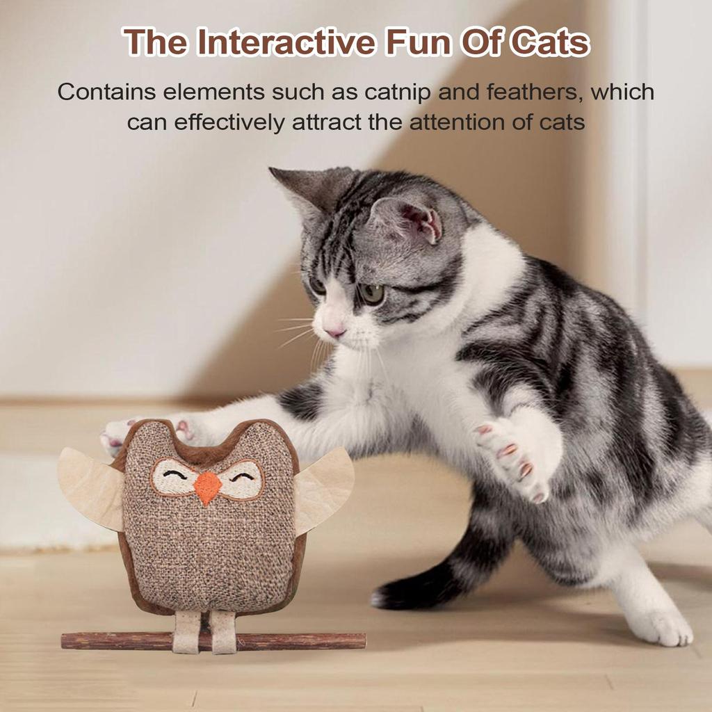Cat Toys With Catnip Plush Cat Chew Toys Enrichment Game Pet Supplies For Post-Meal Activity Training Alone Time Boredom