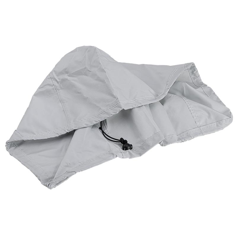 Heavy Duty Outboard Boat Hood Motor Engine Protector Cover Waterproof For 15HP-30HP Gray 600D Oxford Fabric