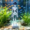 Kreative Aquarien-Dekorationen Tanzendes Skelett Aquarium Sprudler mit einstellbarem Luftstrom, Unterwasser 3D-gedruckte Dekoration Bewegliche Gelenke Angetriebene Bewegung
