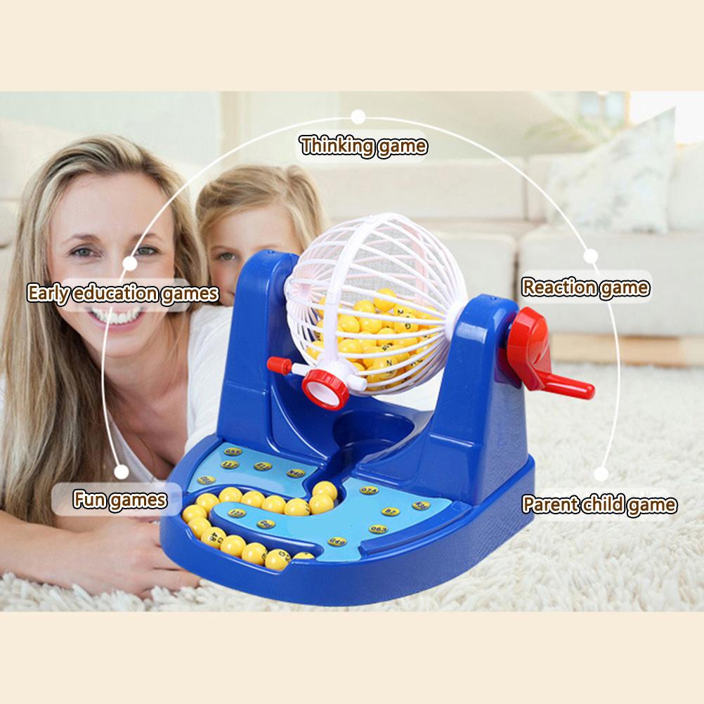 Bingo Game Console Simulative Lottery Machine Parent Child Educational Toys Bingo Machine Party