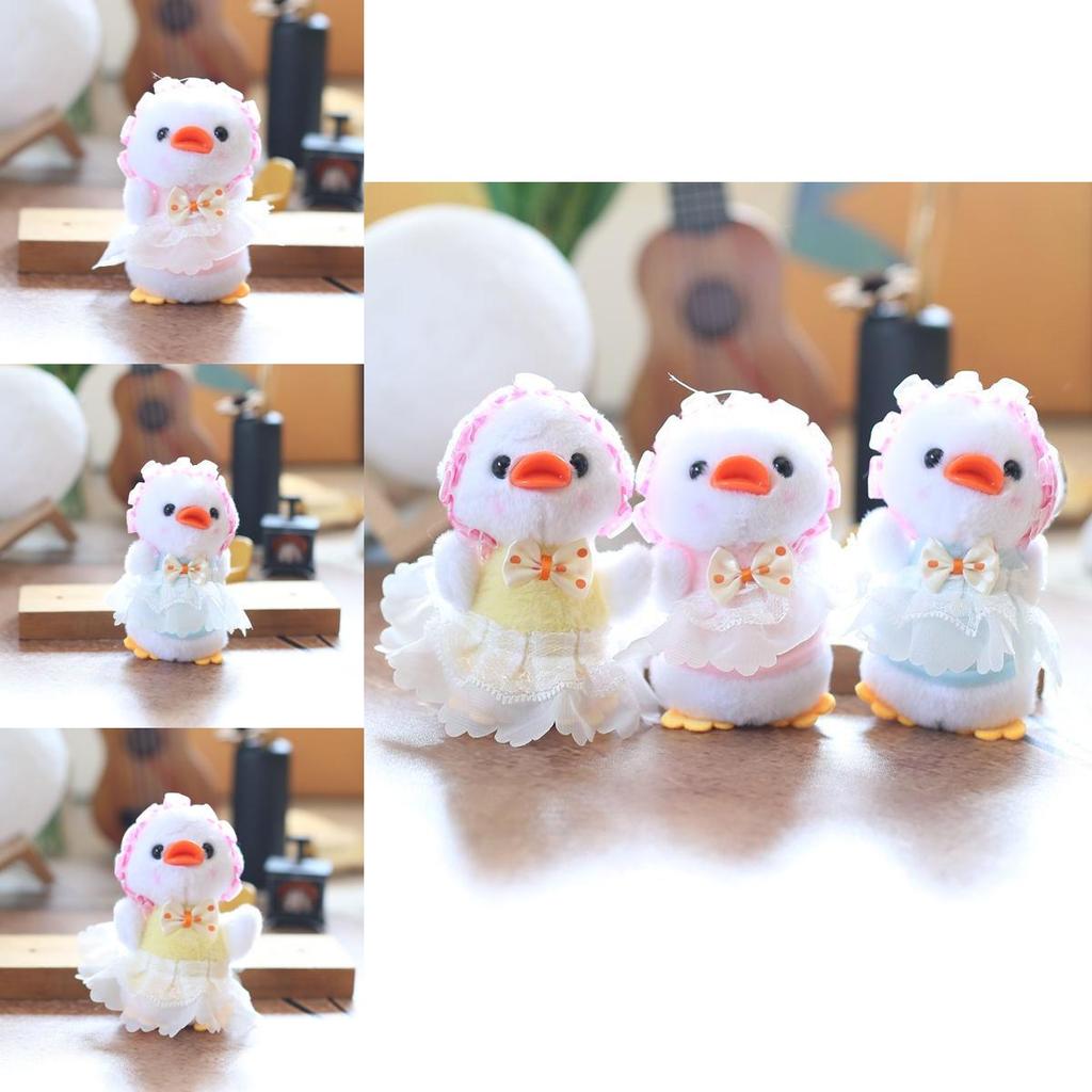 Cute Duck Plush Toy Backpack Charm Keychain Stuffed Animal Gift For Boys Girls