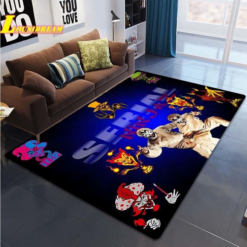 Tappeto Stampa Banda Pagliaccio Pazzo Tappeto Banda Juggalo Soggiorno Camera da Letto Decorazione Casa Tappeto Grande Tappetino da Gioco e Gattonamento per Bambini Tappetino Yoga Tappetino da Picnic