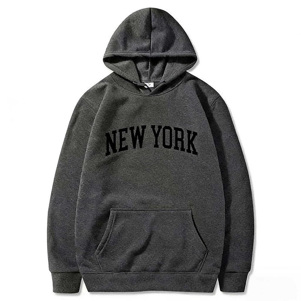 Men's and Women's Hooded Fashion Letter Trend Pattern Sweatshirt Loose Casual Jumper Sportswear