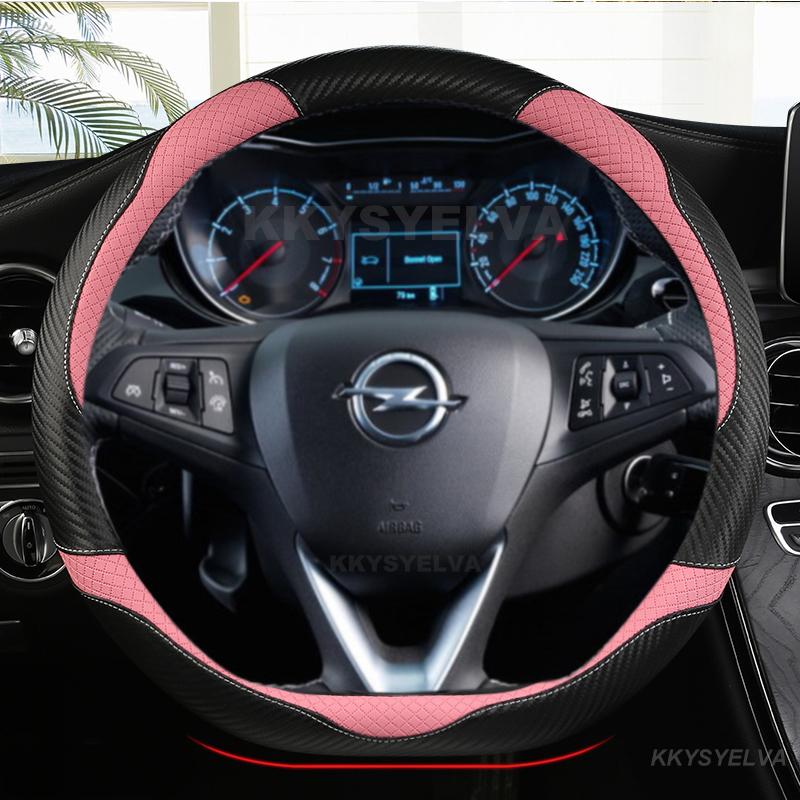Car Steering Wheel Cover D Shape Leather For Opel Astra 2015-2021 Corsa Combo Mokka 2018-2021 Grandland X Insignia CT 2017-2022