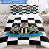 3-delige Zachte Beddengoedset met United Crest Print, Inclusief 1 Dekbedovertrek En 2 Kussenslopen Perfect voor Slaapkamer, Studentenkamer, Fan cadeau