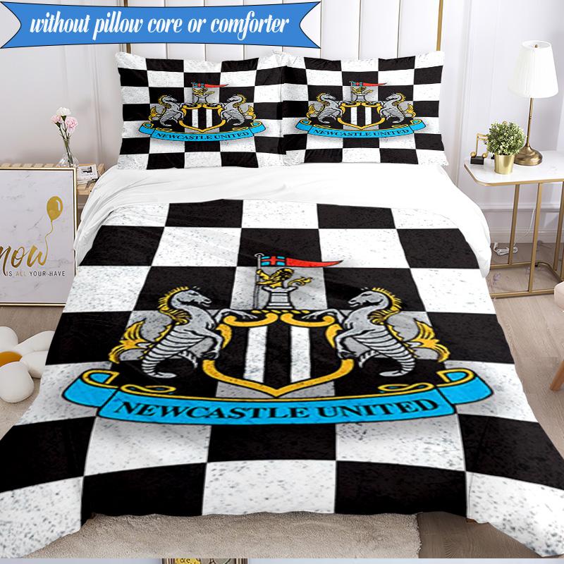 3-delige Zachte Beddengoedset met United Crest Print, Inclusief 1 Dekbedovertrek En 2 Kussenslopen Perfect voor Slaapkamer, Studentenkamer, Fan cadeau